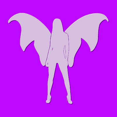 Angel Dark Pink Square, par Xavier E. G. Dierick